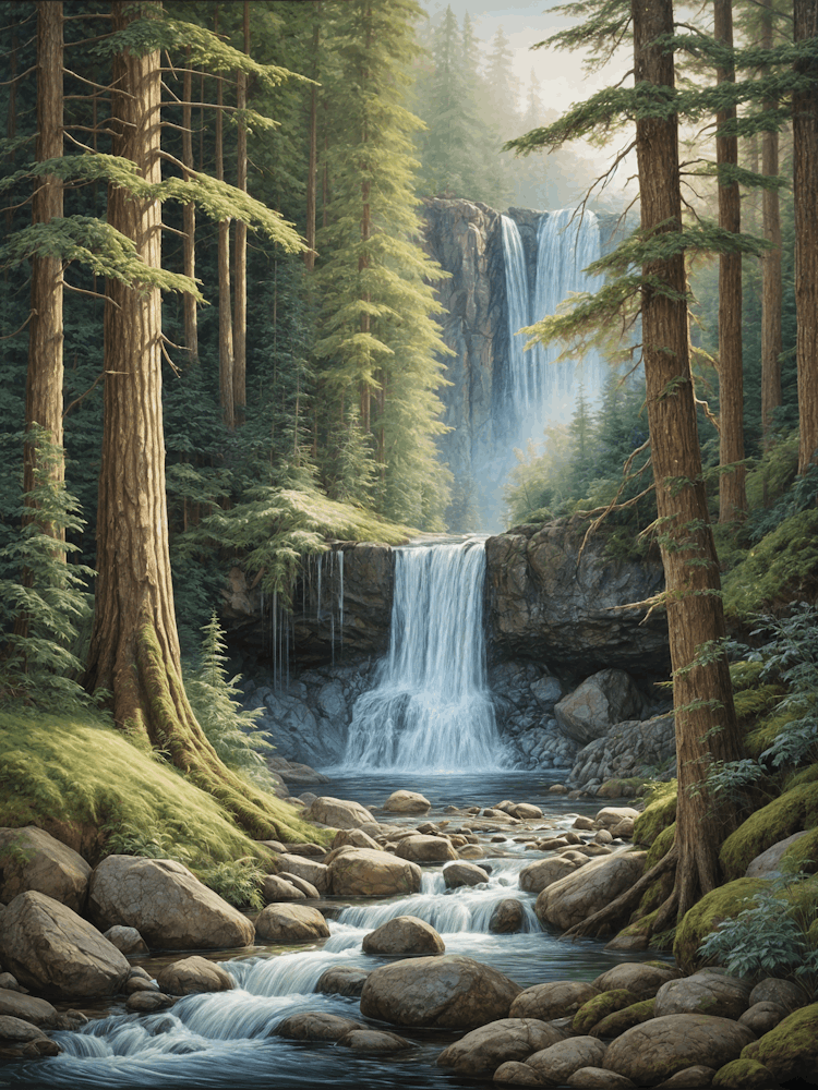 Lush Forest Waterfall no2