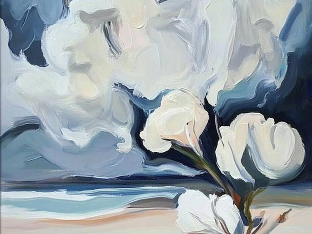 Fleurs blanches sur la plage