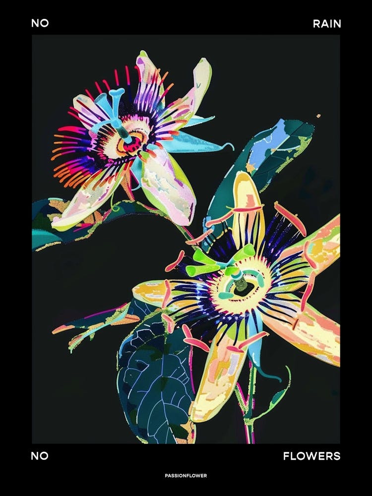 No Rain No Flowers Poster Passionflower 4