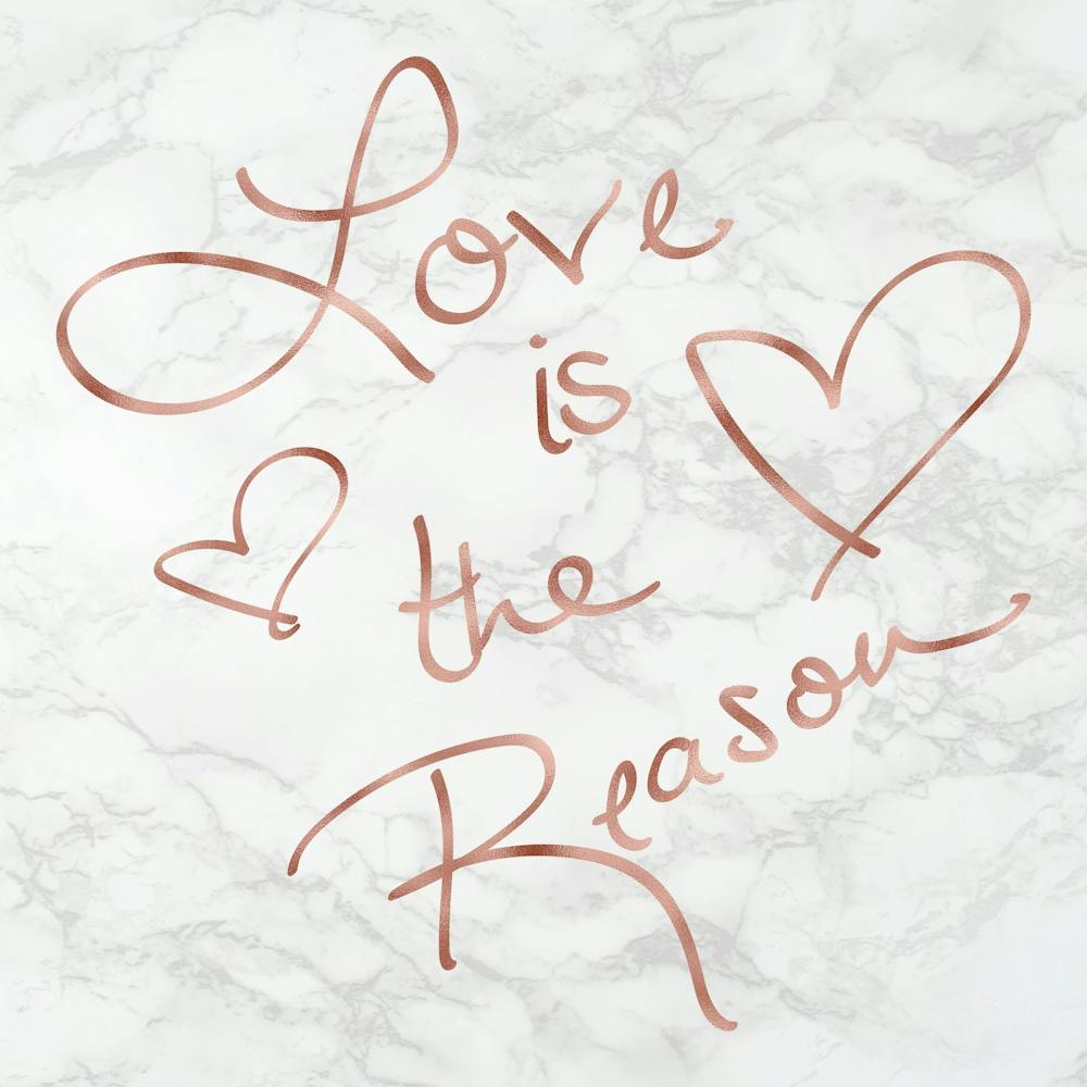 Love Is The Reason On Marble - Motivational Quotes