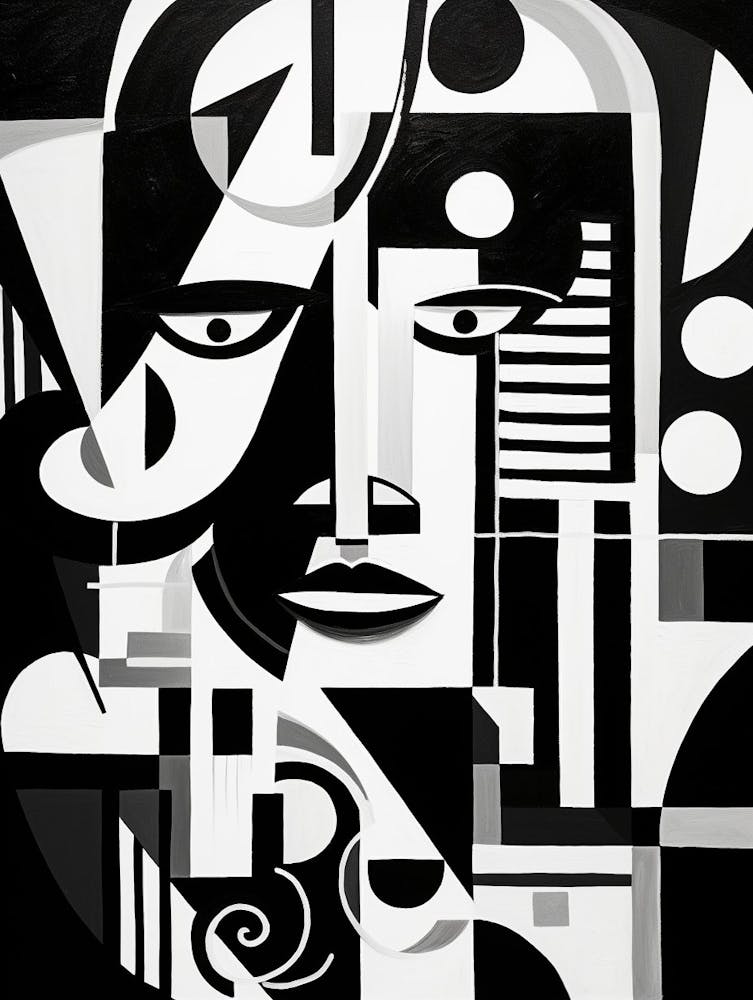 Identity Abstract Black And White 4