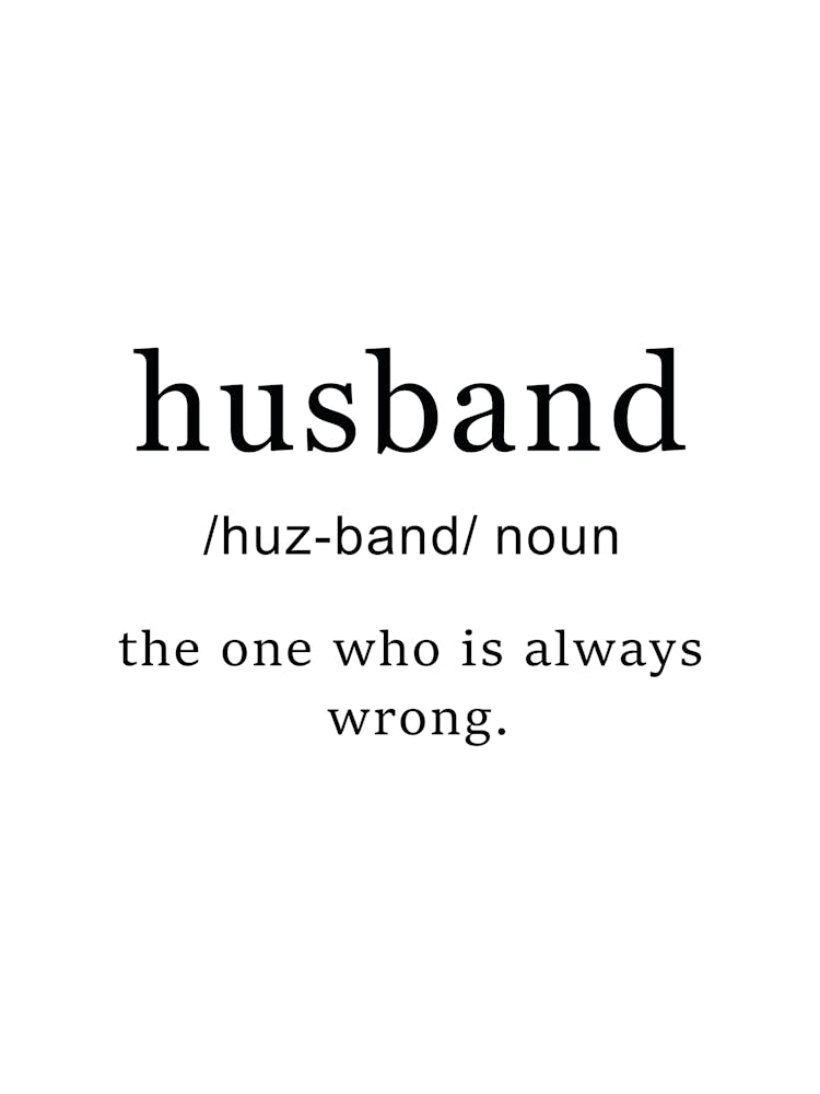 Husband Affiche de Définition - Dictionnaire