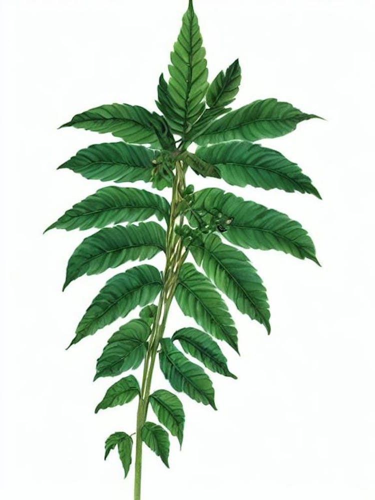 Brake Fern (Pteris Cretica) Watercolor