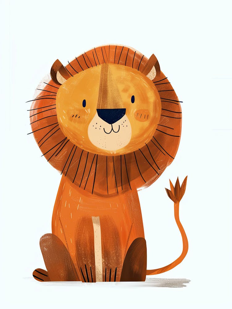Fluffy Lion Mane Children Prints & Kids Posters