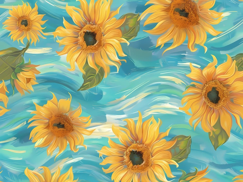 Sunflowers On The Water