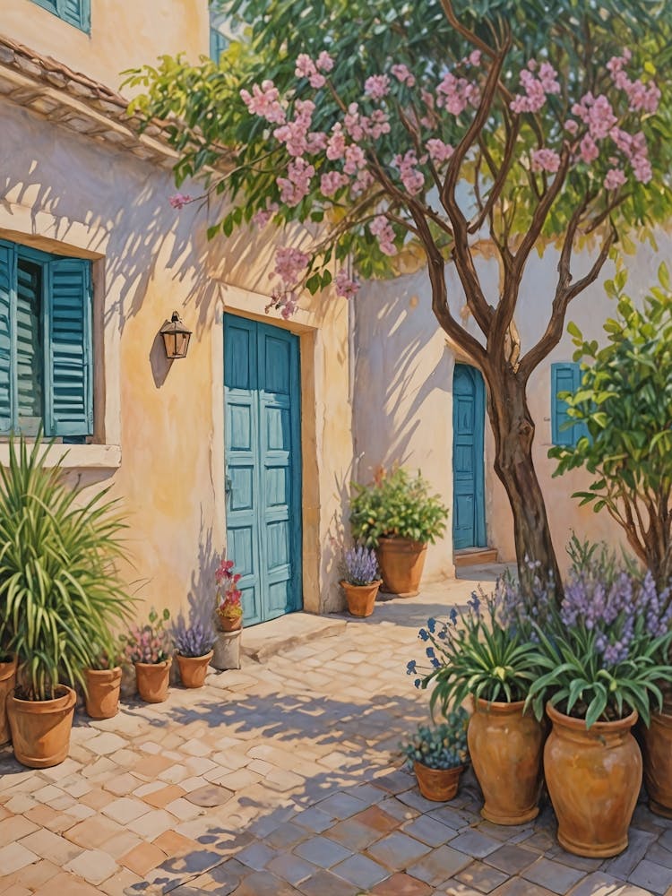 Mediterrane Blaue Tür