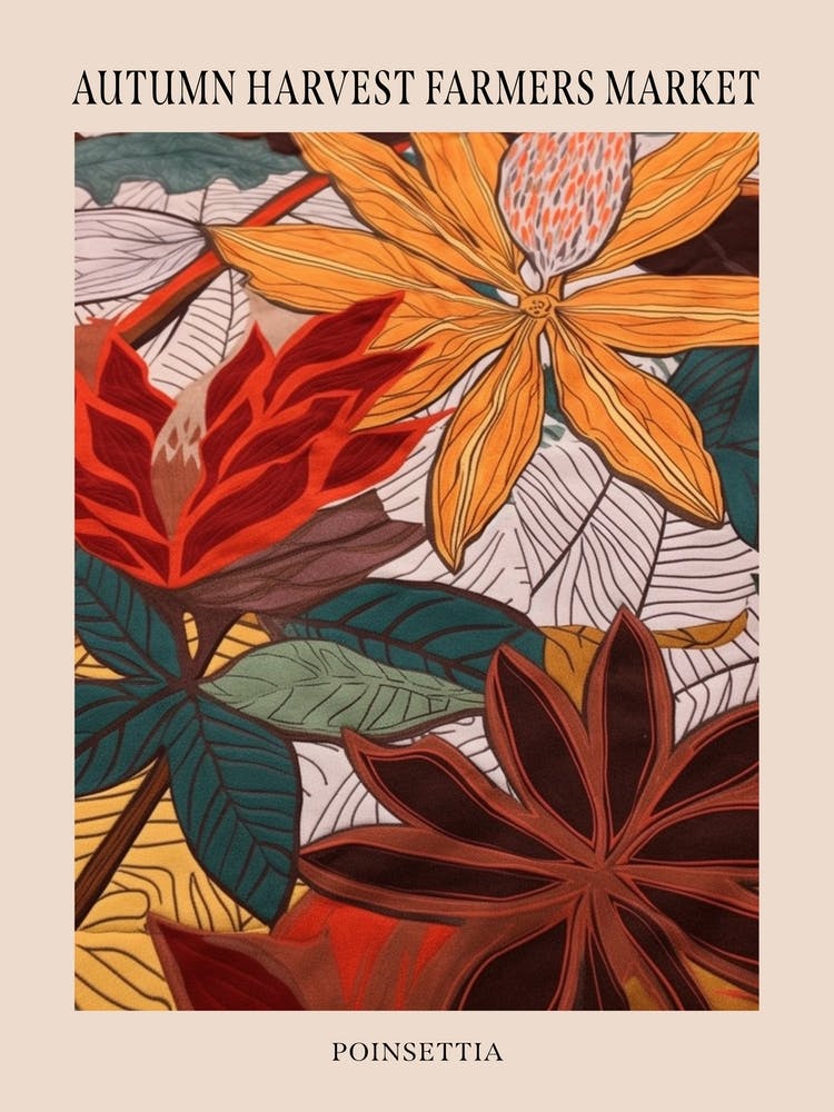 Fall Botanicals Poinsettia 1 Poster