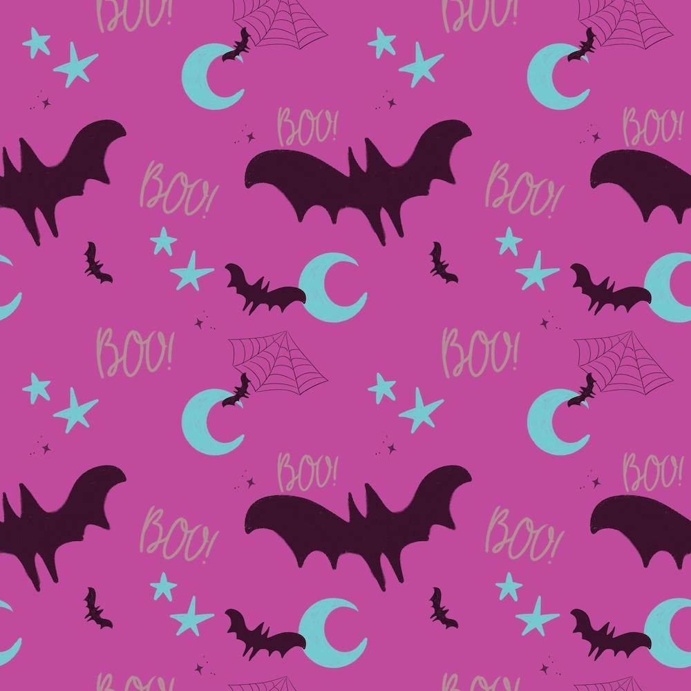 Blue Batty Boo On Purple