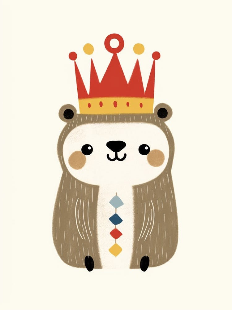 Little Sloth 6 Wearing A Crown