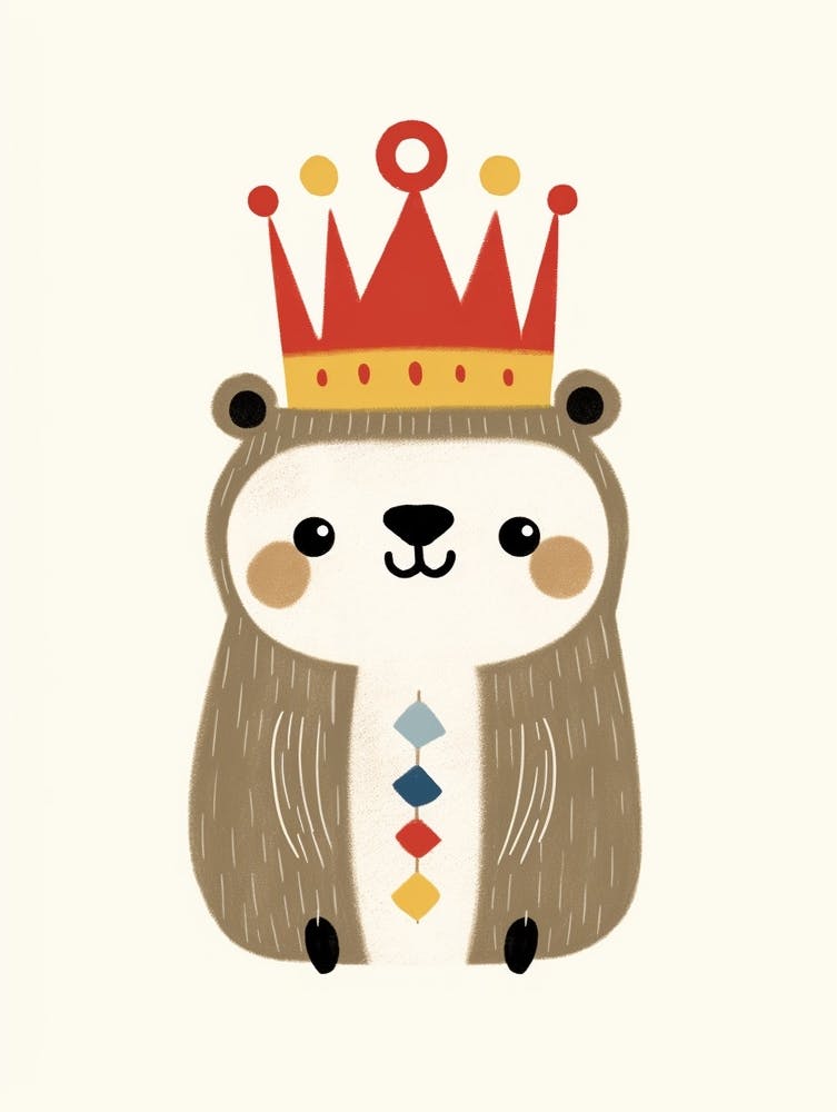 Little Sloth 6 Wearing A Crown