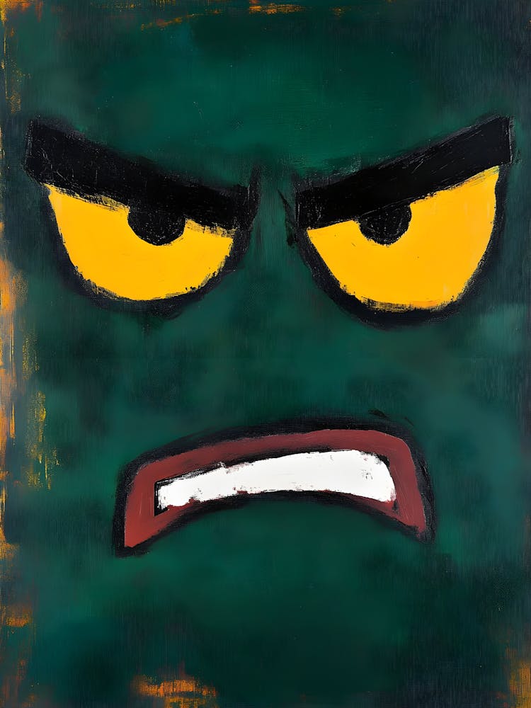 Wütendes Gesicht