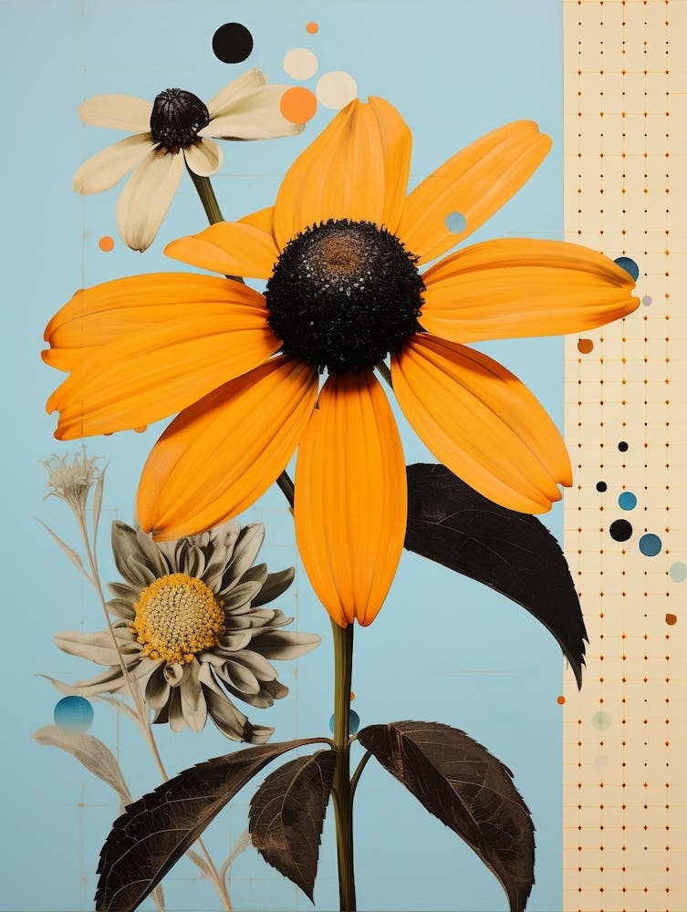 Surreal Florals Black Eyed Susan 2 Flower Painting