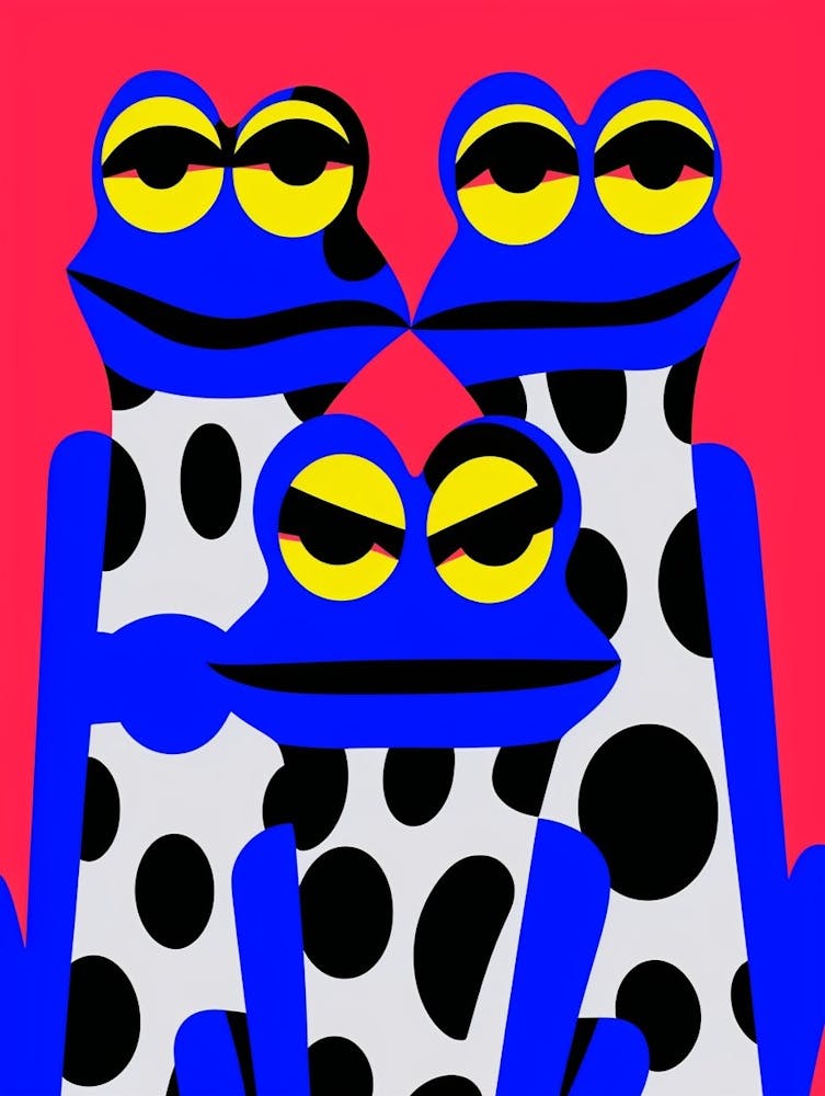 Frogs Abstract Pop Art 3