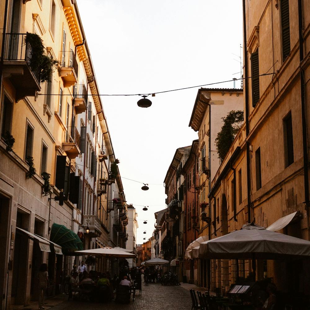 Copper Street Verona Italy  Colour Travel Photography Square