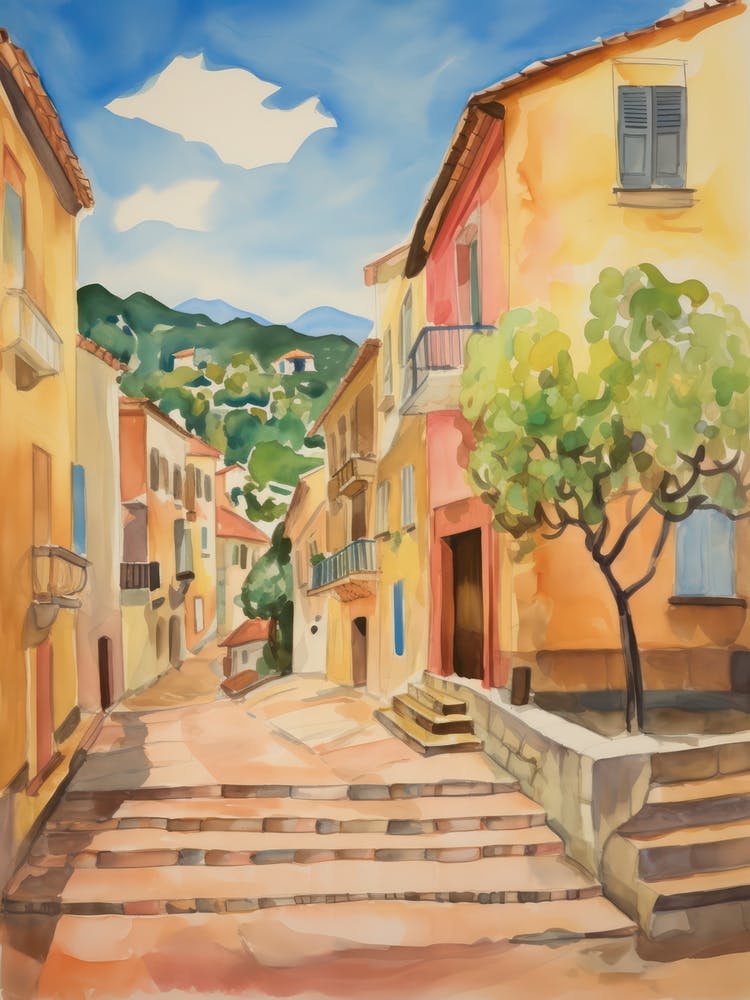 Prato, Italie Rues à l'Aquarelle 2