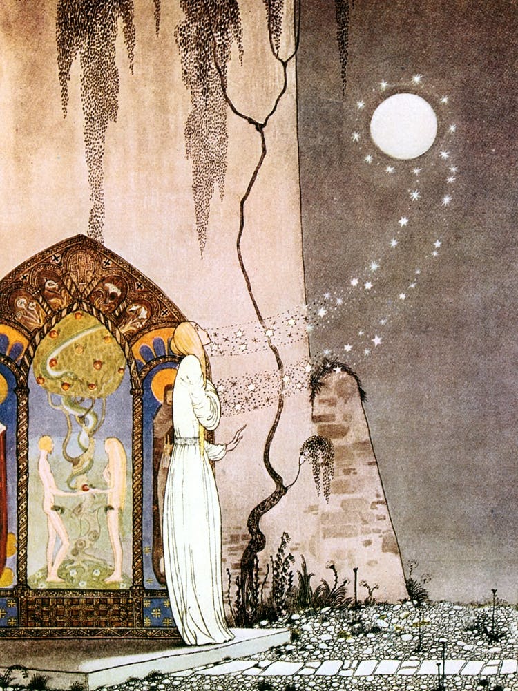 She Could Not Help Setting The Door A Little Ajar Just To Peep In When Pop Out Flew The Moon