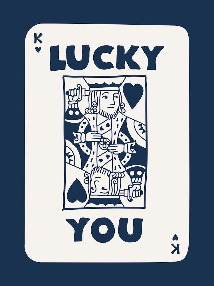 Lucky You King Playing Card Sage 1
