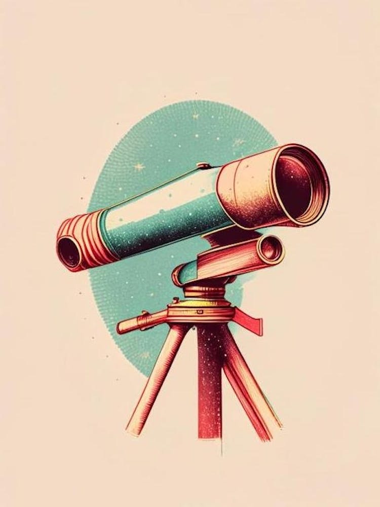 Telescope Vintage Sketch Space