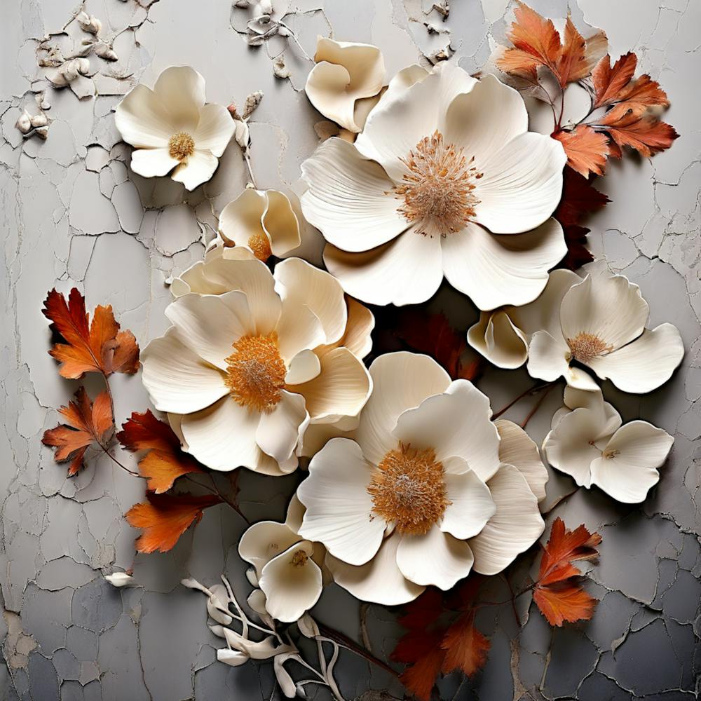 Flowers On A Wall