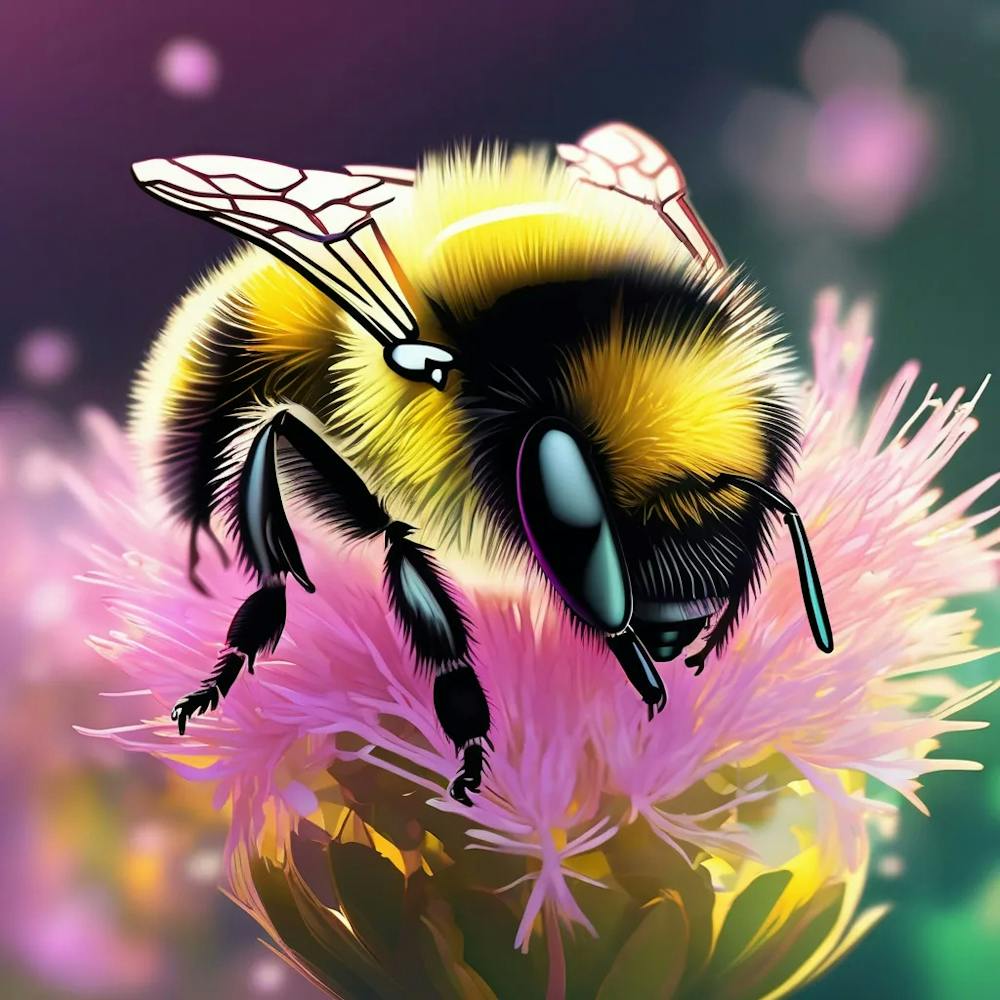Bee On A Flower 3