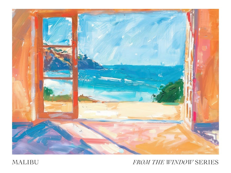 Malibu From The Window Series Poster Painting 3