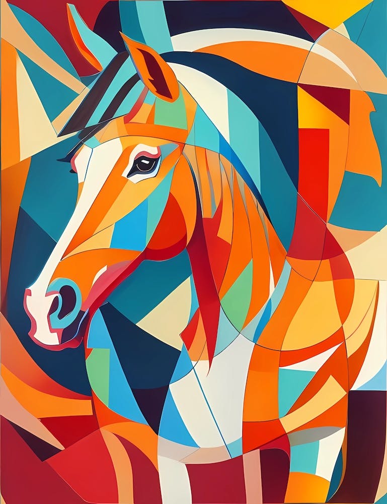 Cubism style Horse