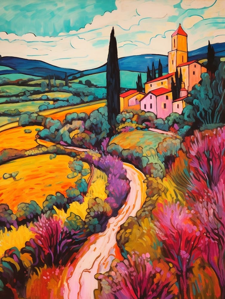 Val D Orcia Italy 1 Fauvist Painting