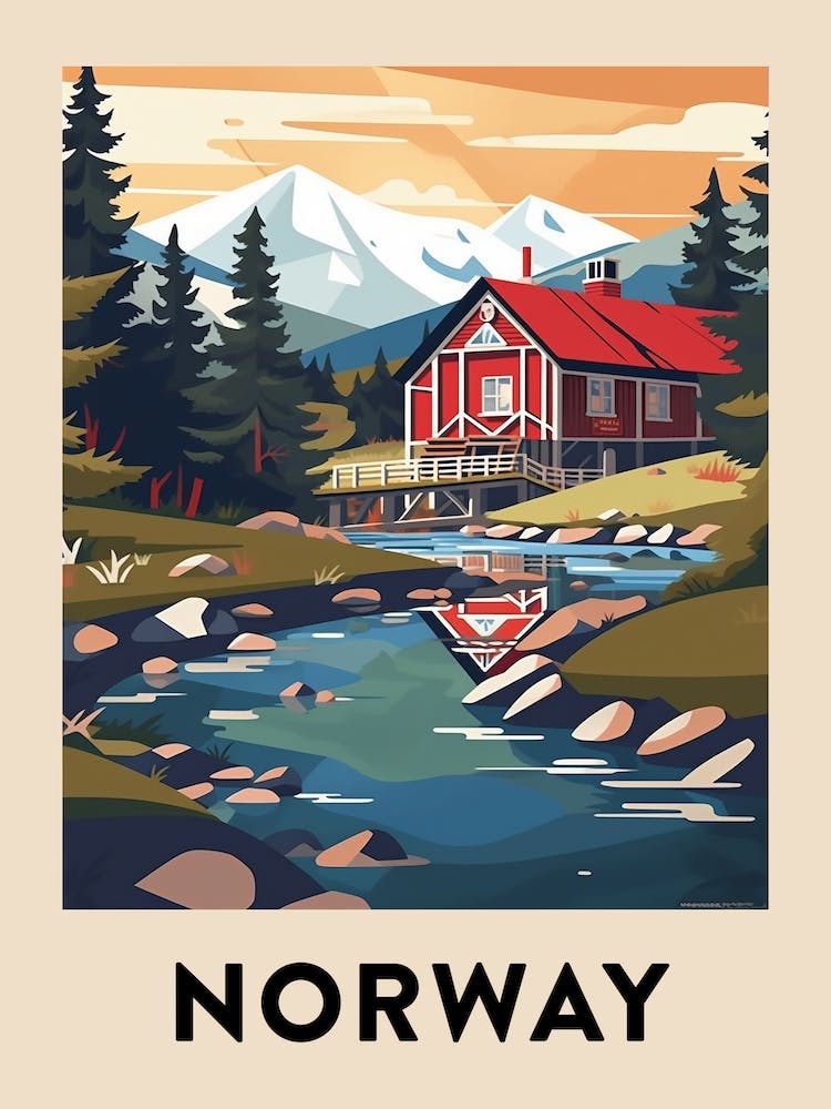 Vintage-Reiseposter Norwegen 7