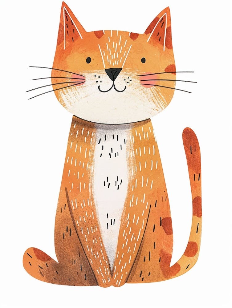 Cheetoh Cat Clipart Illustration 3