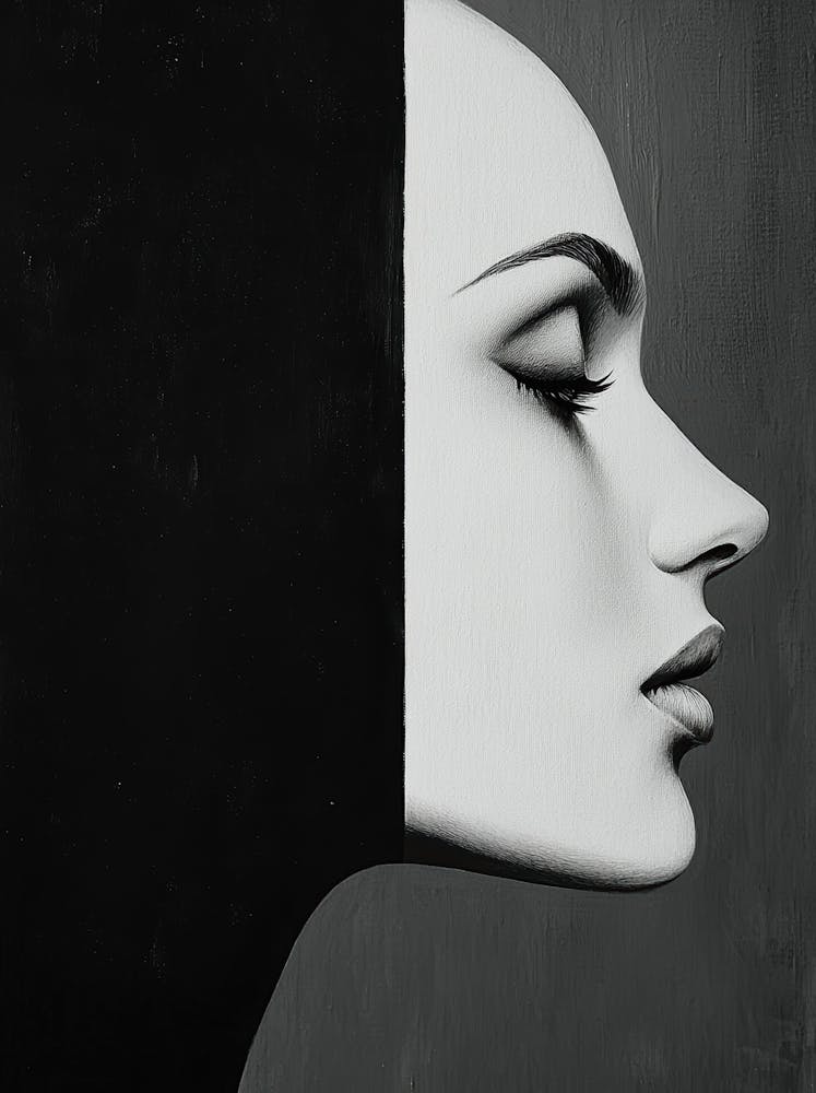 Black And White Portrait Of A Woman 9