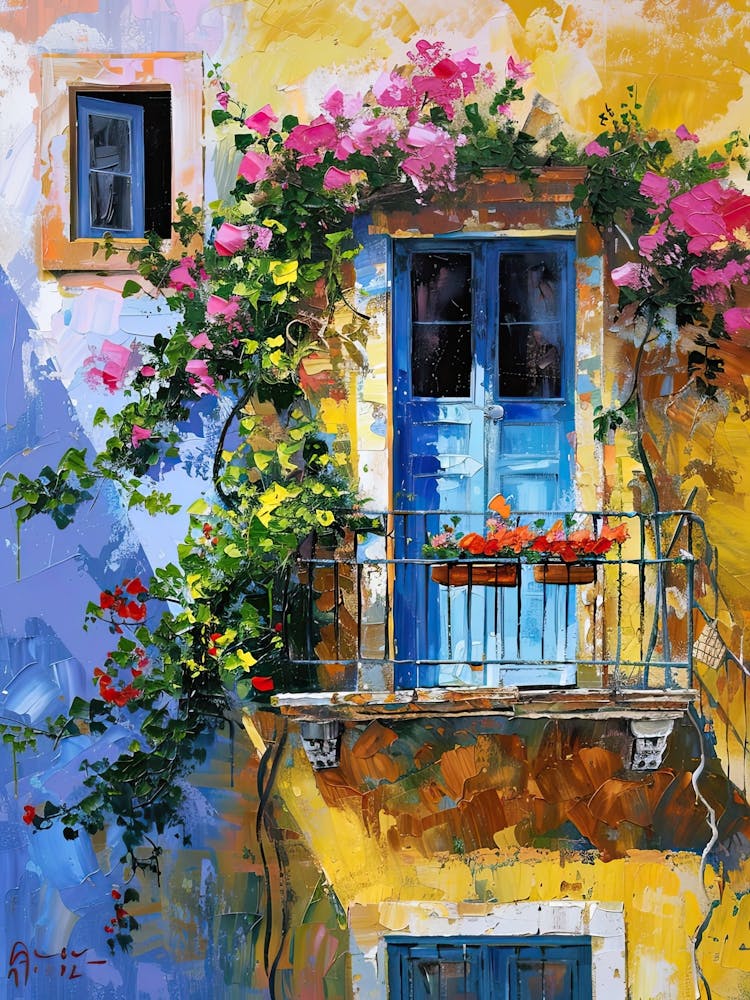 Balcony Painting In Rhodes 3