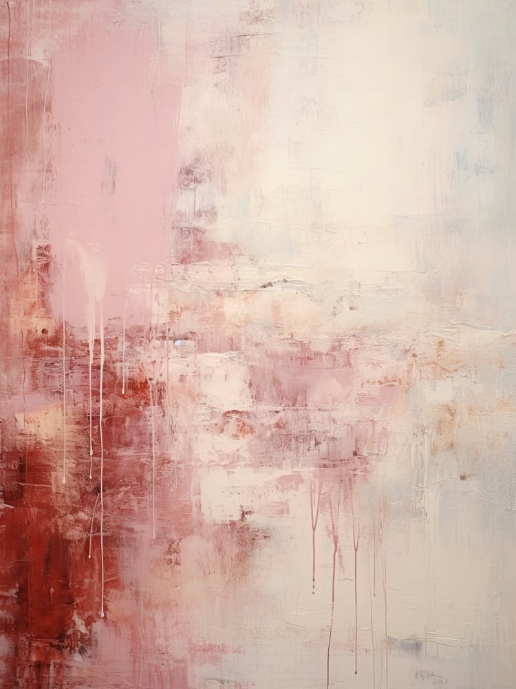 Pink And Blue Abstract Raw Painting 2