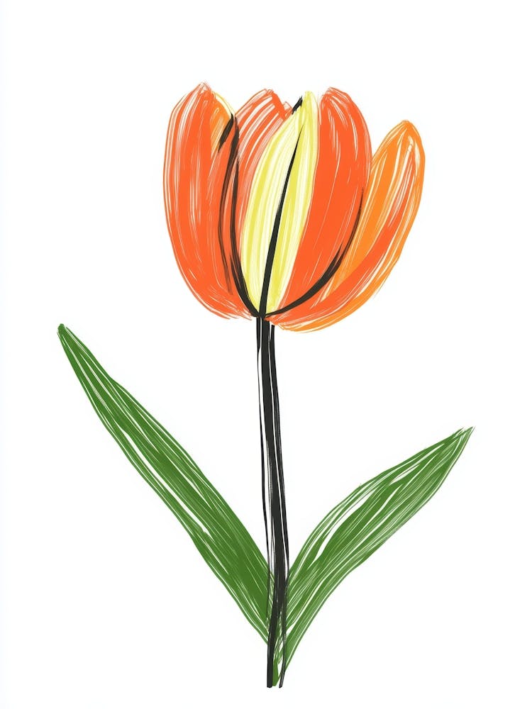 Orange Tulip 5