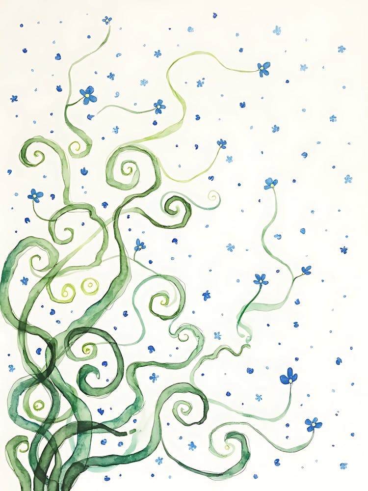 Lush Blue Wildflower Cluster