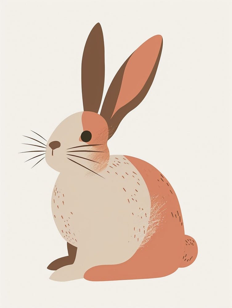 Mini Satin Rabbit Nursery Illustration 1