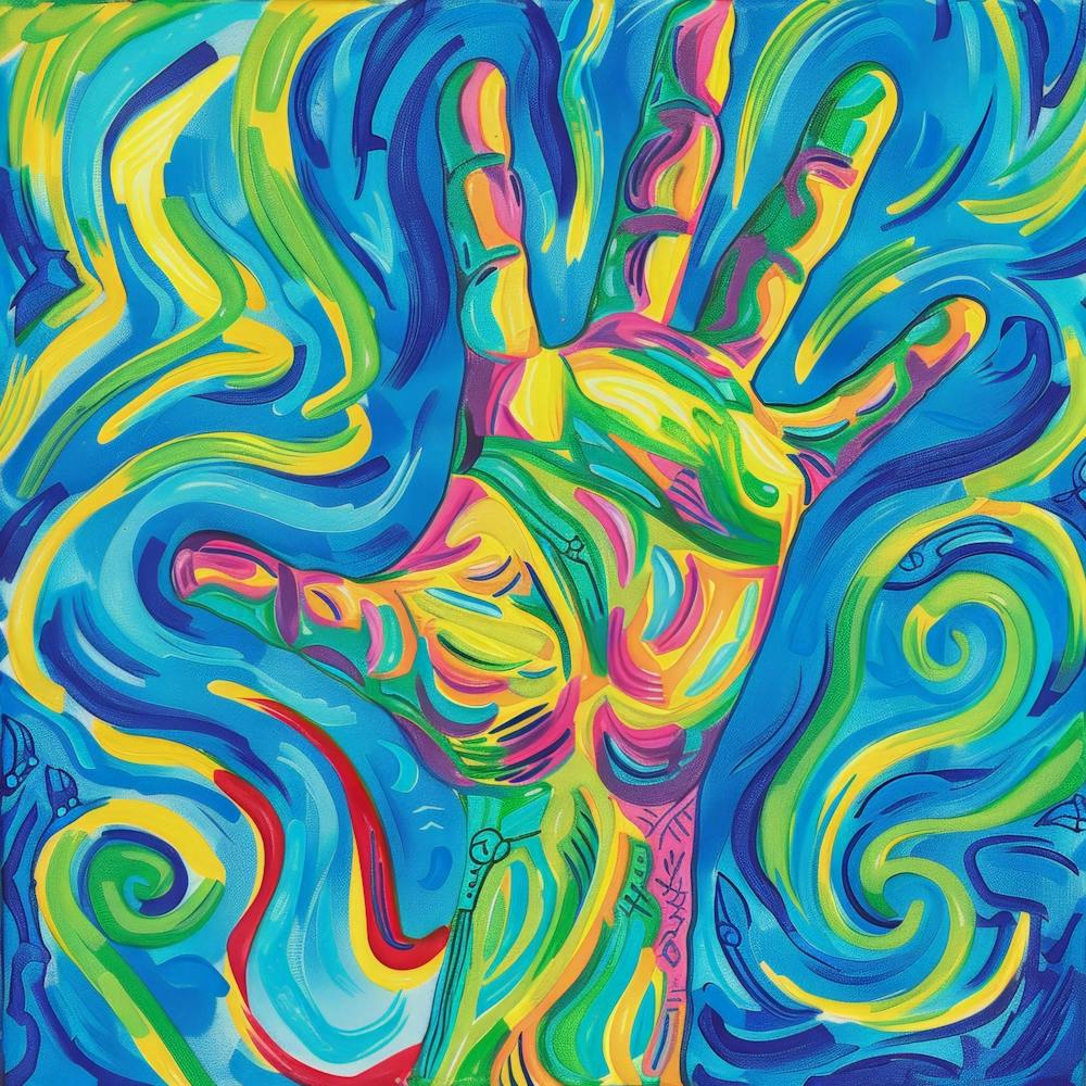 Colorful Hand Painting