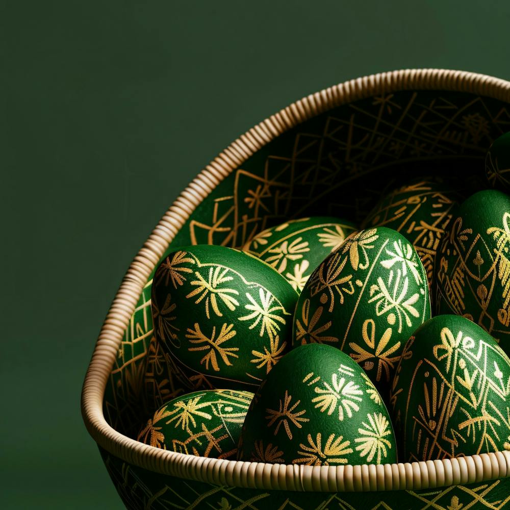 Easter Eggs In A Basket 7