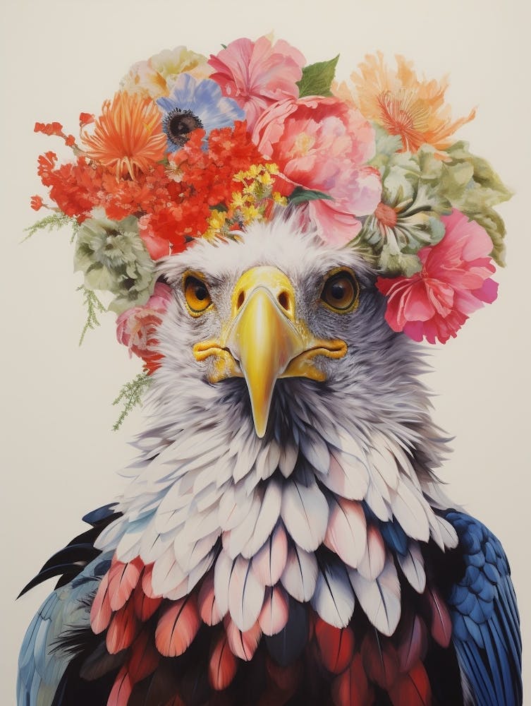 Bird With A Flower Crown Eagle 1