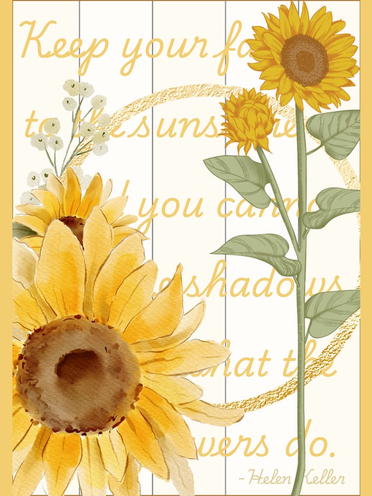 Sunflower Quote Art