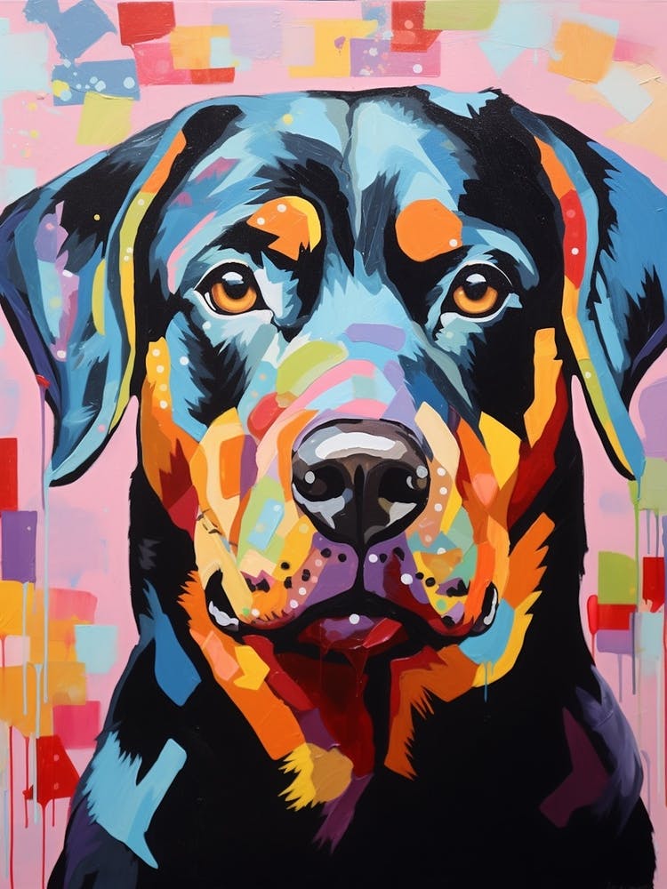 Rottweiler Pop Art Inspired 1
