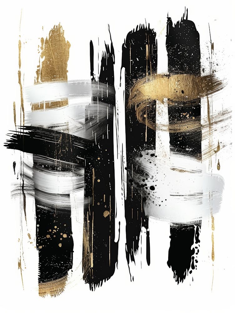 Black And Gold Canvas Print 14