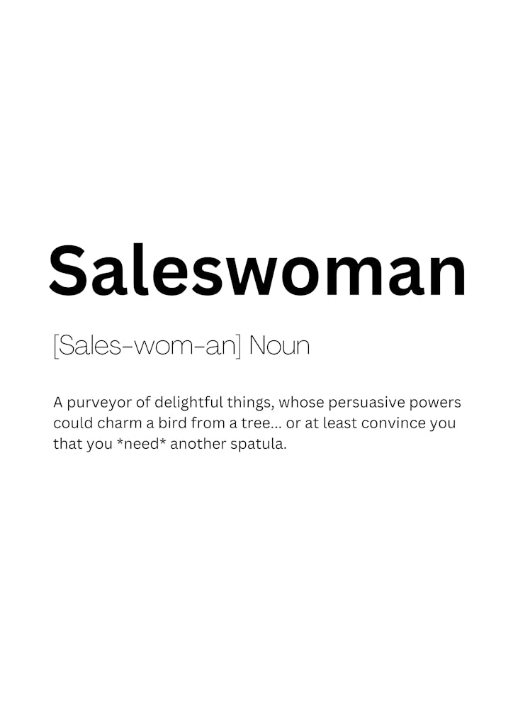 Saleswoman Definition Meaning