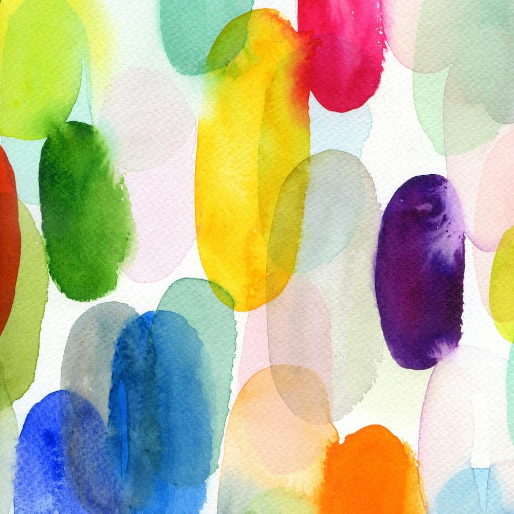 Aquarell Riesige Ovale Nr. 1