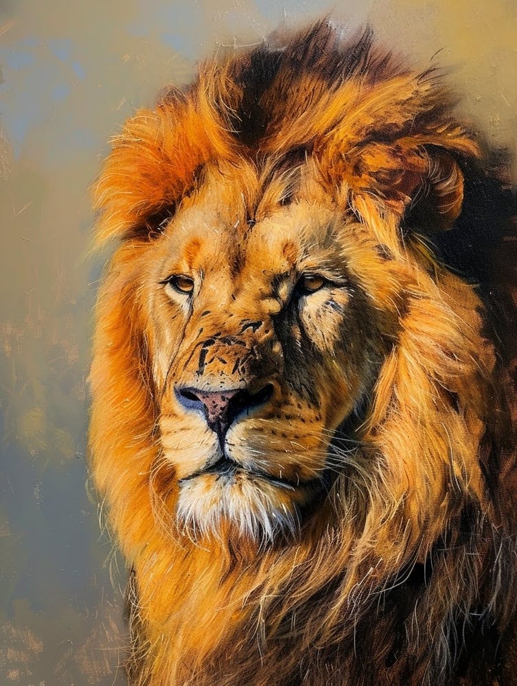 Barbary Lion Portrait Close Up 3