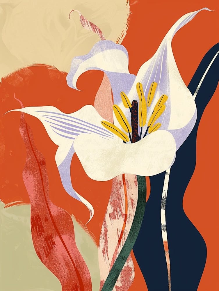 Colourful Flower Illustration Calla Lily 3