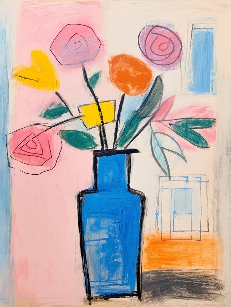 Flower Painting Fauvist Style Rose 1