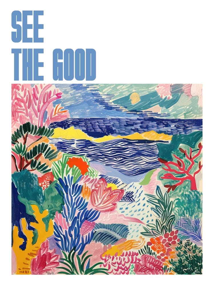 See The Good Poster Seascape Dream Matisse Style 3