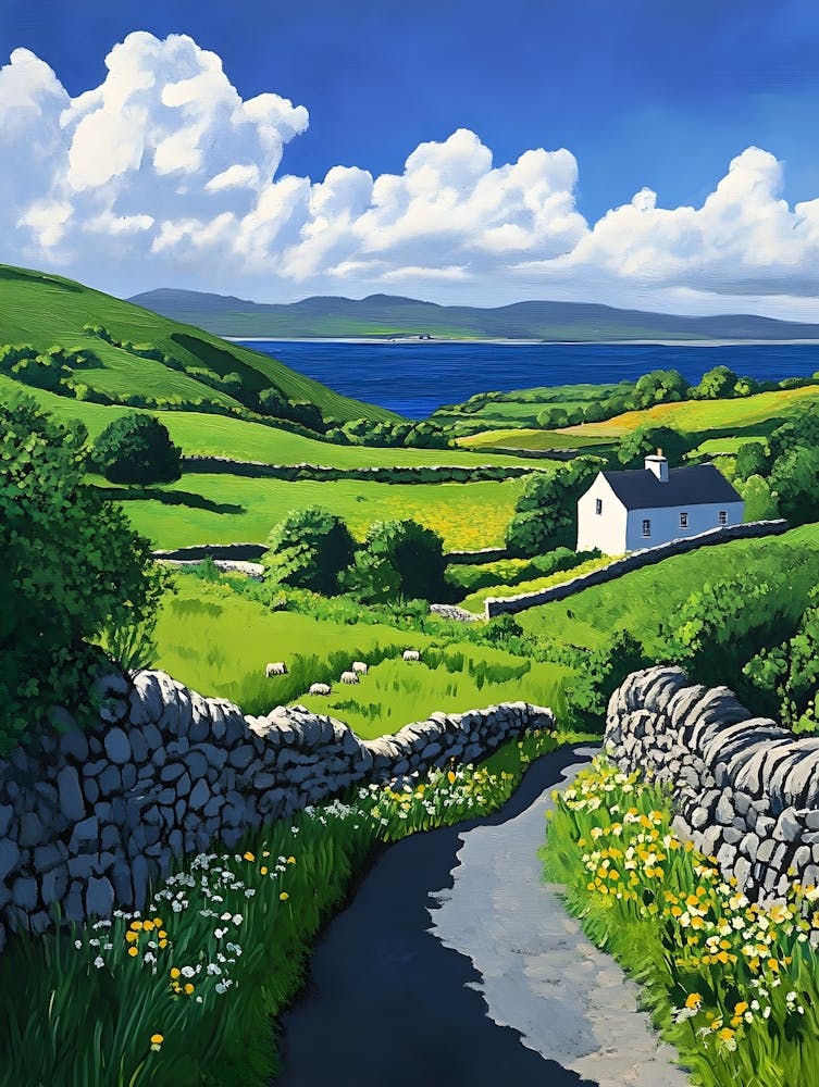 Sanfte Hügel von Ireland 4