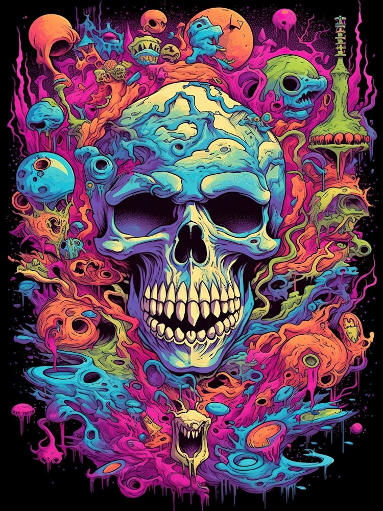Psychedelic Skull 8