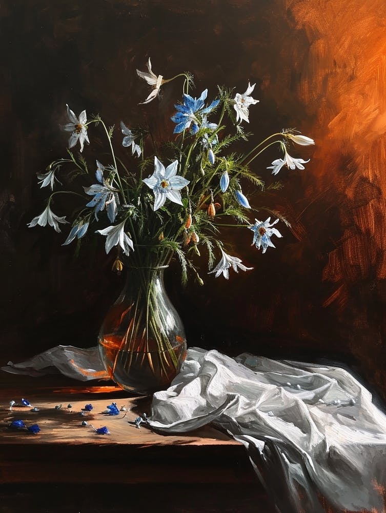 Baroque Floral Still Life Nigella 6